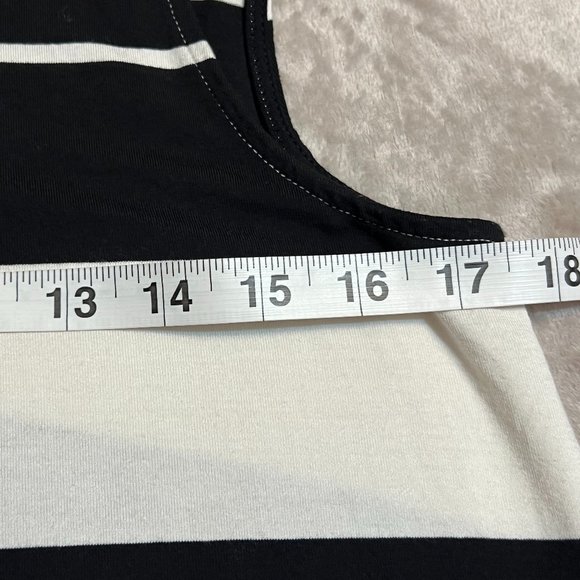 LOFT Women's Dress Sleeveless Striped Size M Pullover Knee Length - Picture 5 of 6